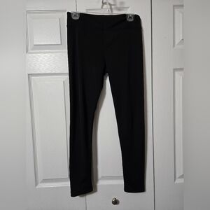 Black Leggings with Lace-Up Mesh panel at Ankle Pant, Large/XL, Excellent Cond